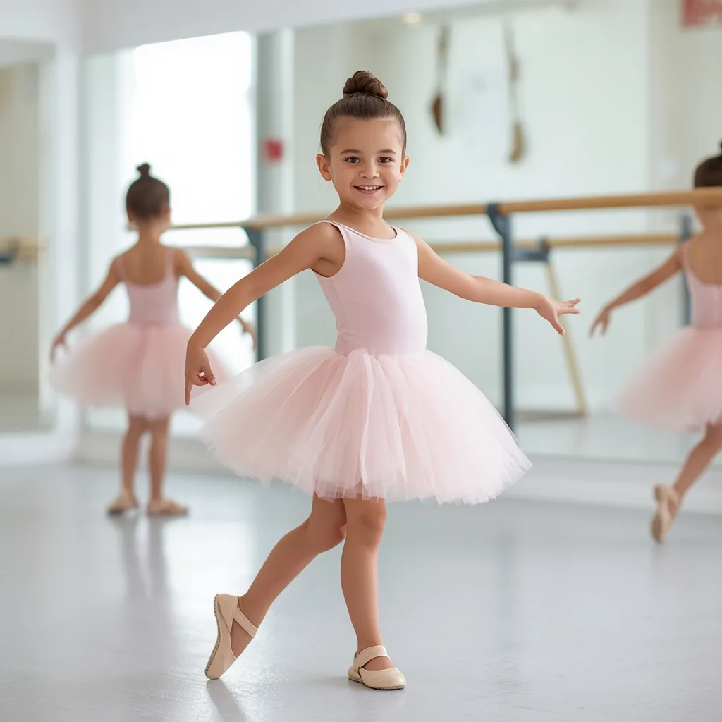 Cute Girl in a Tutu Dancing in a Ballet Studio – girls ethereal fairy ai prompts – AI generated example
