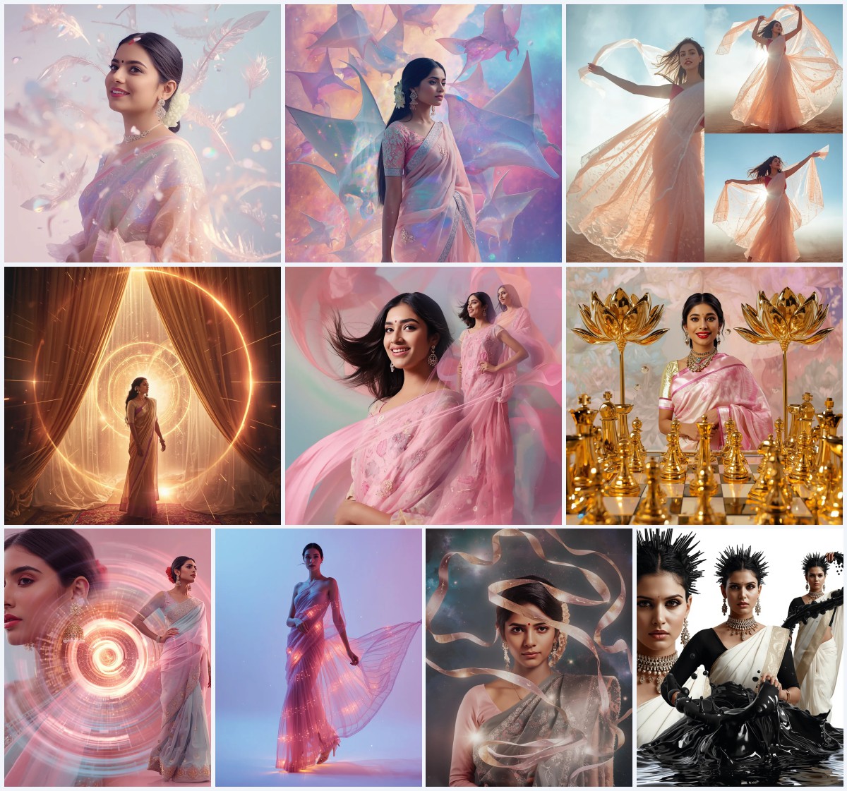 New 10 Trending Blue Saree Prompt for Serene Elegance | gemini ai photo prompt copy paste trending 2026 instagram